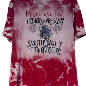 4th of July Red and White Graphic T-Shirt